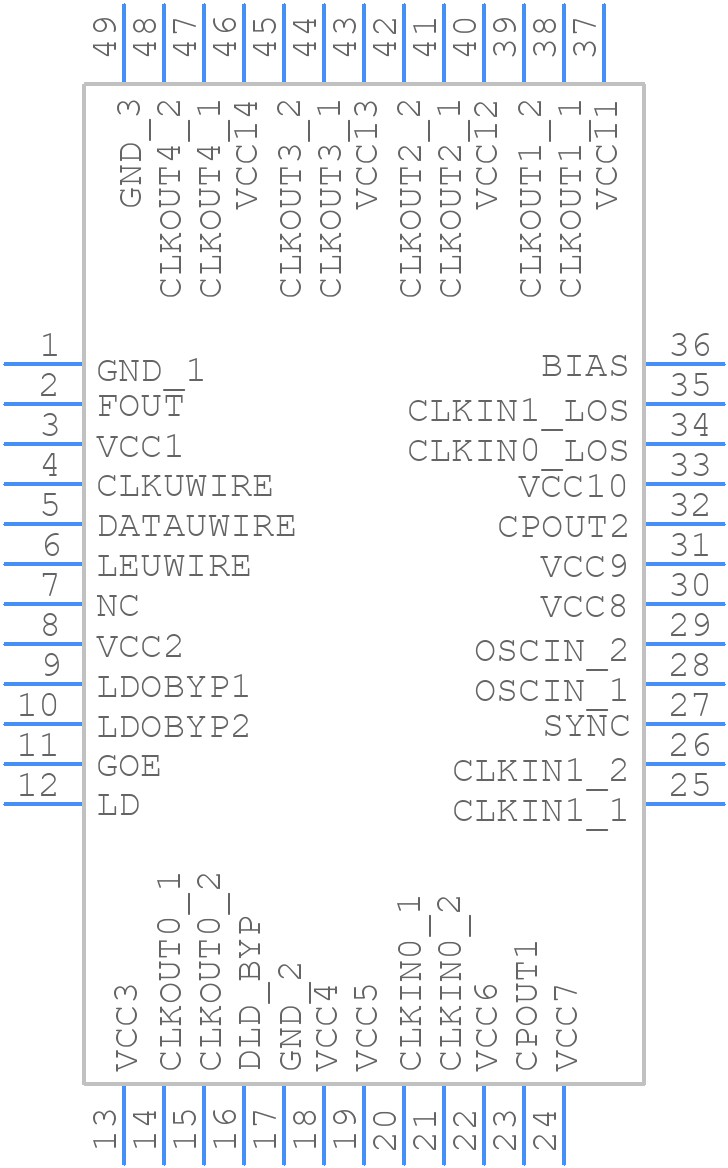 LMK04133SQE/NOPB - Texas Instruments - PCB symbol