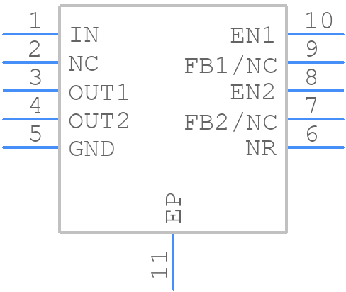 TPS71247DRCT - Texas Instruments - PCB symbol