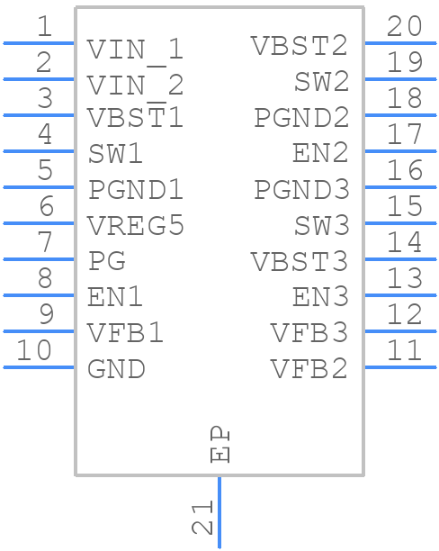 TPS65581PWPR - Texas Instruments - PCB symbol
