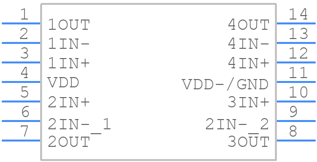 TLC25M4CD - Texas Instruments - PCB symbol