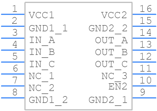 ISO7730DWR - Texas Instruments - PCB symbol