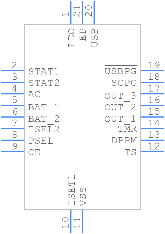 BQ24031IRHLRQ1 - Texas Instruments - PCB symbol