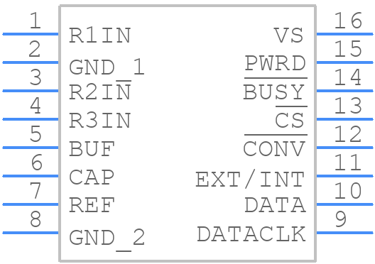 ADS8512IDW - Texas Instruments - PCB symbol