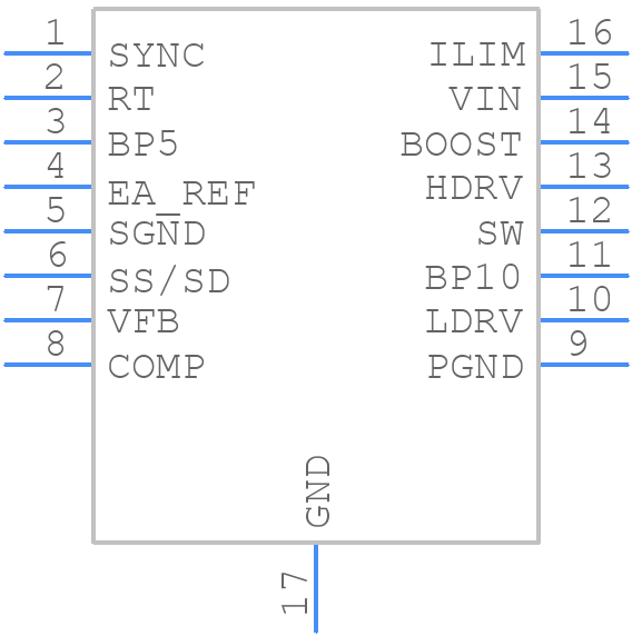 TPS40056PWP - Texas Instruments - PCB symbol