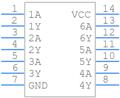 SN74LVCU04ADR - Texas Instruments - PCB symbol