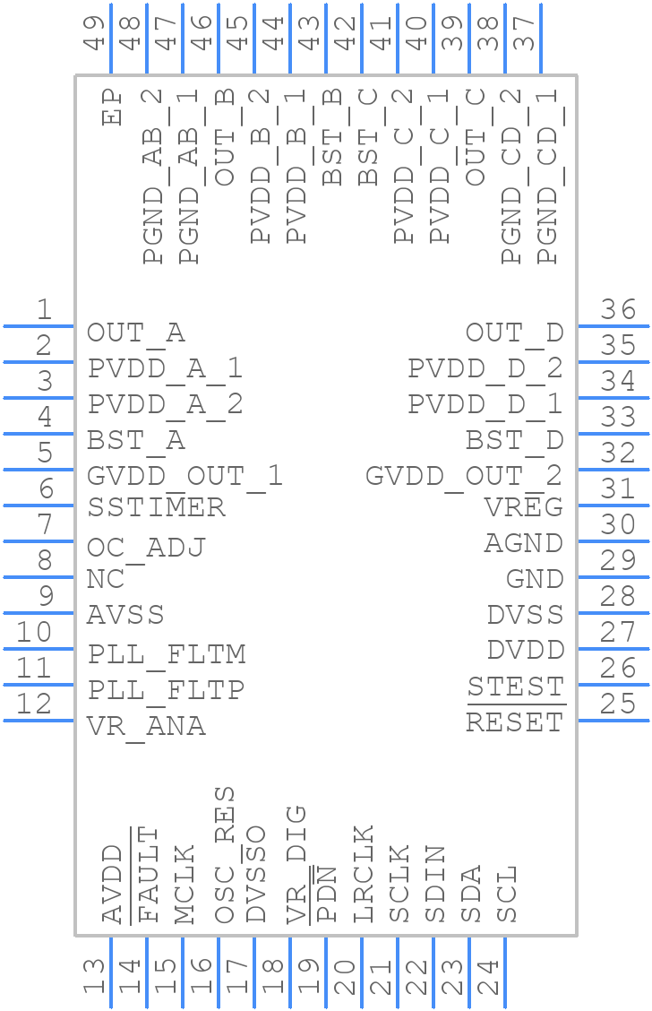 TAS5707PHPR - Texas Instruments - PCB symbol