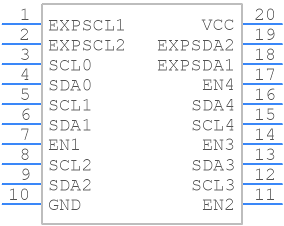 PCA9518PWR - Texas Instruments - PCB symbol