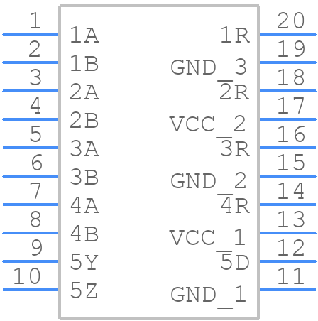SN65LVDT14QPWREP - Texas Instruments - PCB symbol