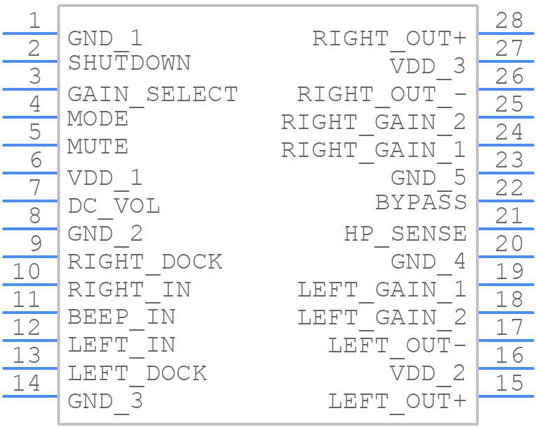 LM4835MTX/NOPB - Texas Instruments - PCB symbol