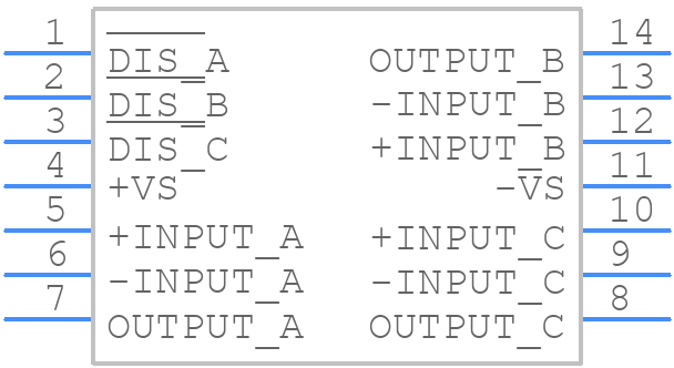 OPA3832IPW - Texas Instruments - PCB symbol