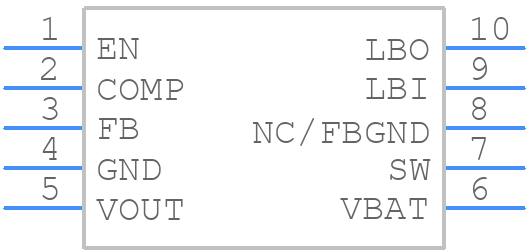 TPS61005DGS - Texas Instruments - PCB symbol