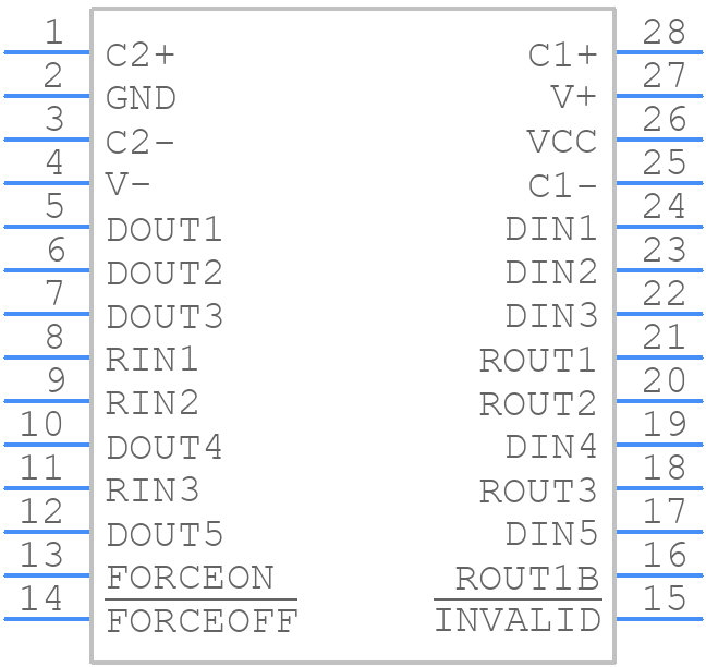 MAX3238IPWR - Texas Instruments - PCB symbol