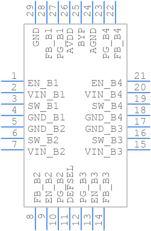 LP8728QSQX-B/NOPB - Texas Instruments - PCB symbol