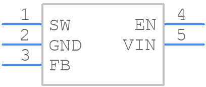 LM2735YQMF/NOPB - Texas Instruments - PCB symbol