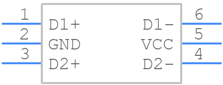 TPD4S009DCKR - Texas Instruments - PCB symbol