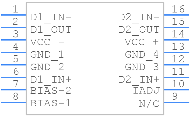 THS6182D - Texas Instruments - PCB symbol