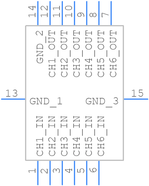 TPD6F002QDSVRQ1 - Texas Instruments - PCB symbol