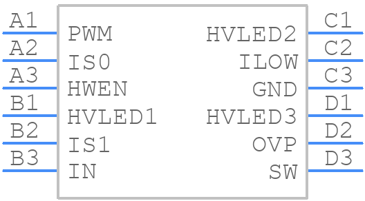 LM3699YFQR - Texas Instruments - PCB symbol