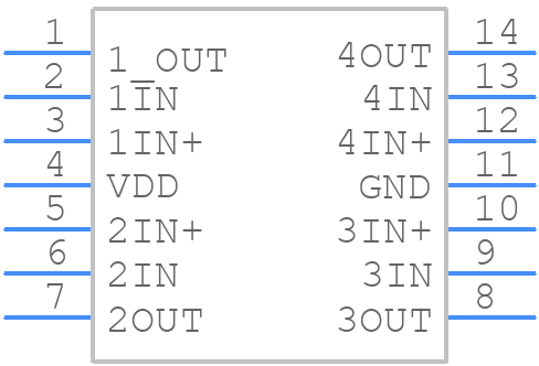TLC084IDR - Texas Instruments - PCB symbol