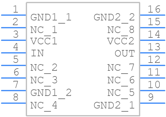 ISO7710DWR - Texas Instruments - PCB symbol