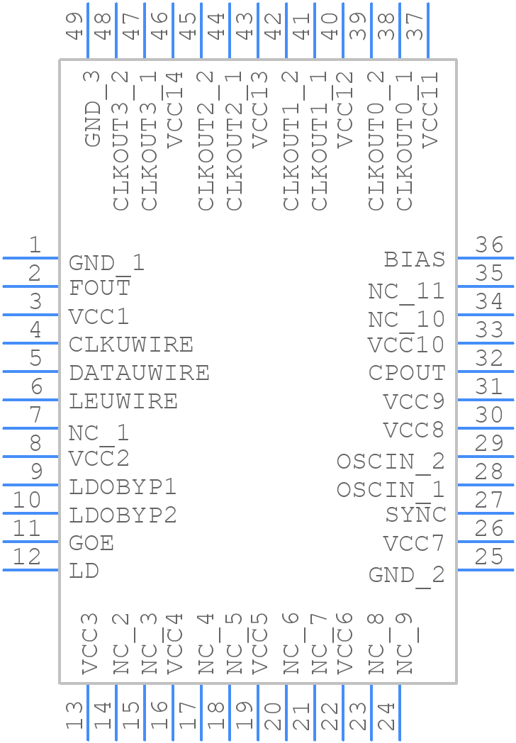 LMK03002CISQ/NOPB - Texas Instruments - PCB symbol