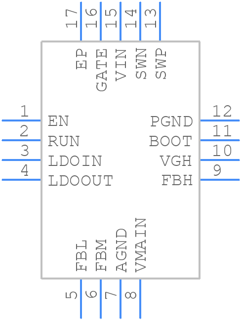 TPS65121RGTR - Texas Instruments - PCB symbol