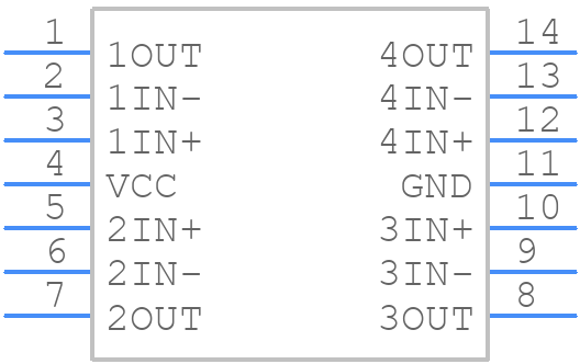 LM2902KN - Texas Instruments - PCB symbol
