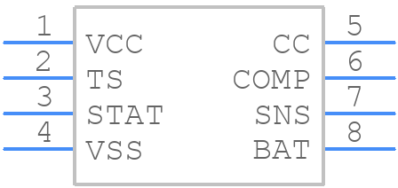 BQ2057DGK - Texas Instruments - PCB symbol