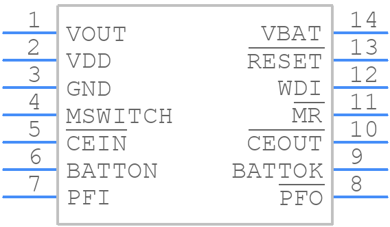 TPS3600D20PW - Texas Instruments - PCB symbol