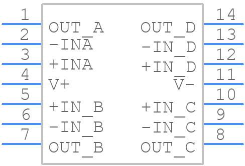 OPA4377AQPWRQ1 - Texas Instruments - PCB symbol