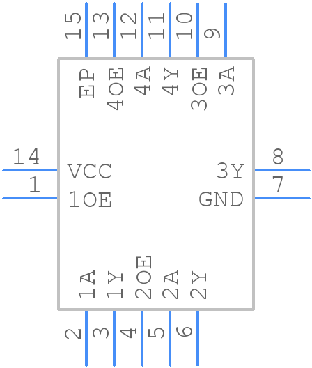 SN74LVC126ARGYR - Texas Instruments - PCB symbol