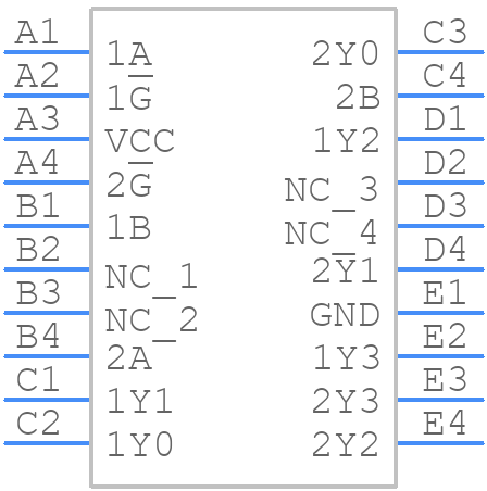 SN74LVC139AZQNR - Texas Instruments - PCB symbol