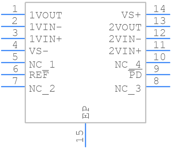 THS3096PWP - Texas Instruments - PCB symbol