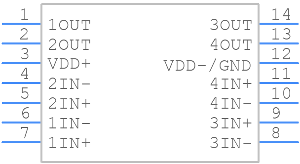 TLV2354ID - Texas Instruments - PCB symbol