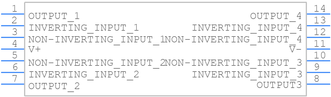 LMC6064AIM/NOPB - Texas Instruments - PCB symbol