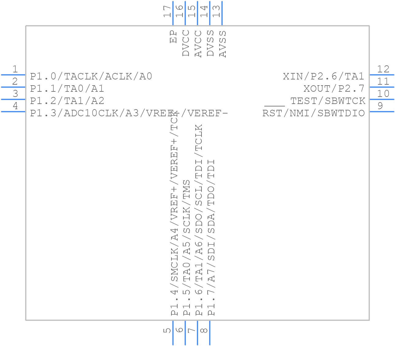 MSP430F2002TRSAT - Texas Instruments - PCB symbol