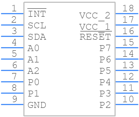 PCA6107DWR - Texas Instruments - PCB symbol