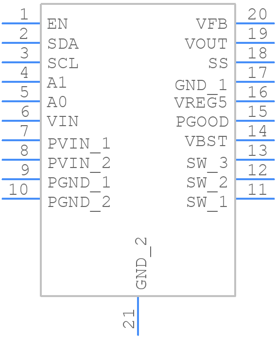 TPS56920PWPR - Texas Instruments - PCB symbol