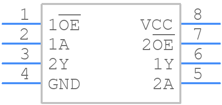 SN74LVC2G240DCTR - Texas Instruments - PCB symbol