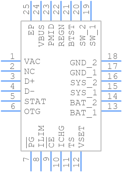 BQ25606RGER - Texas Instruments - PCB symbol