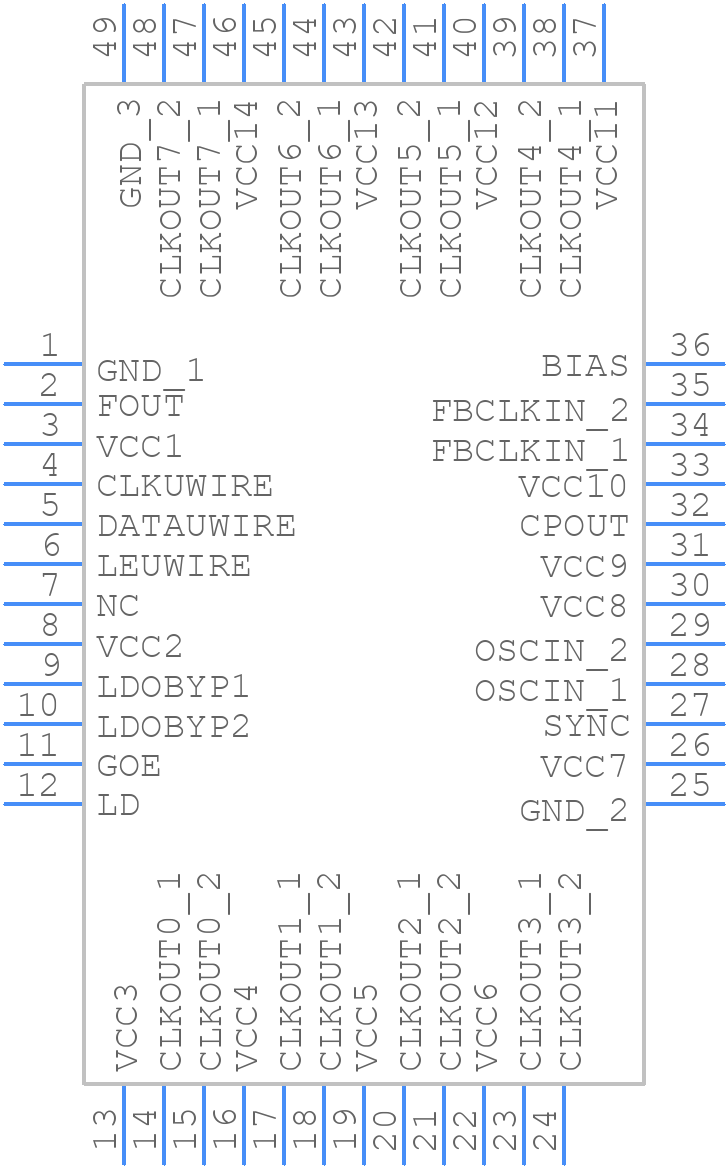 LMK03200ISQ/NOPB - Texas Instruments - PCB symbol