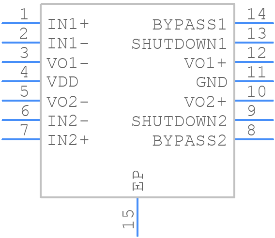 LM4992SD/NOPB - Texas Instruments - PCB symbol
