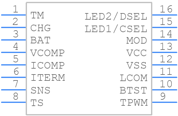 BQ2954SN - Texas Instruments - PCB symbol