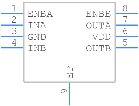 UCC27425DGN - Texas Instruments - PCB symbol