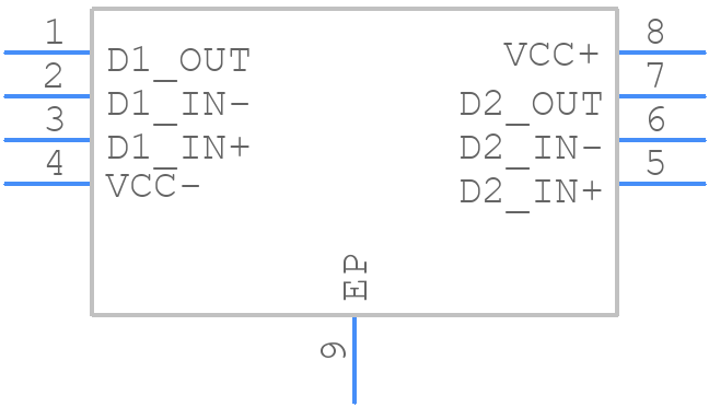 THS6092IDDAR - Texas Instruments - PCB symbol