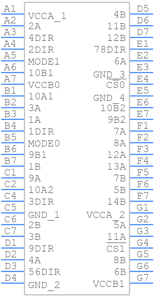 SN74AVCA406ZQCR - Texas Instruments - PCB symbol