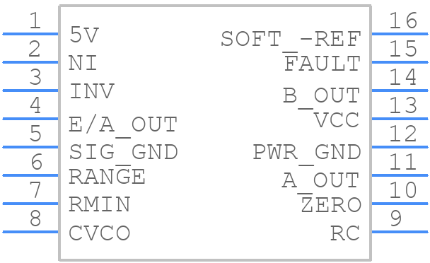 UC3861DW - Texas Instruments - PCB symbol