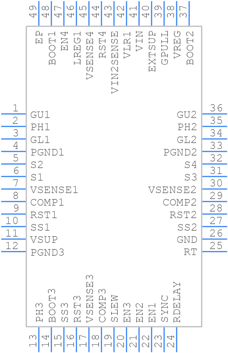 TPS43340QPHPRQ1 - Texas Instruments - PCB symbol