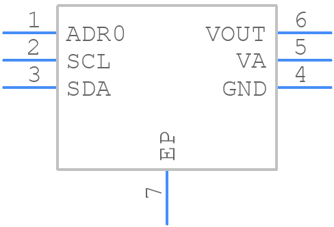 DAC121C081CISD/NOPB - Texas Instruments - PCB symbol