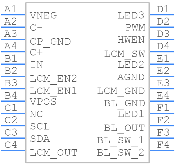 LM36273YFFR - Texas Instruments - PCB symbol